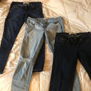 3 pairs of Hollister jeans..2 never worn!
